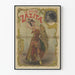 Poster decorativo vintage La Belle Zazita in abito festivo