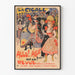 Poster vintage La Cigale Allo!..Allo! Rivista teatrale