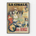 Poster vintage La Cigale John Hewelt per decorazione murale
