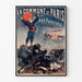 Poster vintage La Commune de Paris 1871 di Castellani