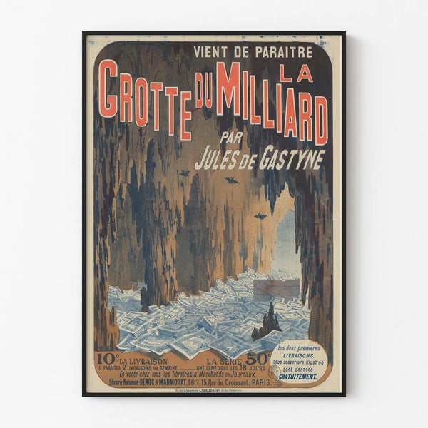 Poster antico La Grotta del Miliardo di Jules de Gastyne