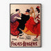 Poster vintage Folies Bergère ballerini e artisti