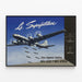 Poster vintage aereo La Superfortaleza B-29 in volo — quadro incorniciato alla parete