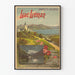 Poster vintage Lac Léman Chemins de Fer Jura-Simplon
