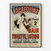 Poster vintage Lactéoline per bagno e toilette lozione