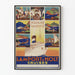 Poster vintage Lamport & Holt Cruises con destinazioni europee e africane