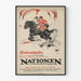 Poster vintage cavallo e cavaliere - Landmandsposten Nationen
