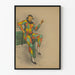 Poster Arlecchino in Costume Colorato per Decorazione Murale Artistica