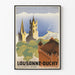 Poster vintage Lausanna-Ouchy Svizzera di Vera Hirzel