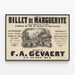 Poster vintage Le Billet de Marguerite - Opera comica in 3 atti — quadro incorniciato alla parete