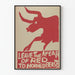 Poster Murale Toro Rosso - Design Minimalista e d'Impatto