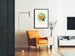 Poster decorativo Lebensfreude con rosa arancione e alone verde Artem Legrand
