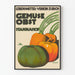 Poster vintage di verdure e frutta del Stannahof Zürich