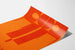 Poster decorativo astratto rosso e arancione Leo Manso