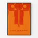Poster decorativo astratto rosso e arancione Leo Manso