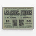 Poster Vintage Le Assassine delle Donne di Alexis Bouvier — quadro incorniciato alla parete