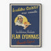 Poster vintage del cuoco famoso di Flan Lyonnais