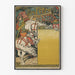 Poster vintage Le Feste di Parigi con cavaliere in armatura e tromba