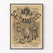 Poster vintage Les Saltimbanques opéra comique Louis Ganne