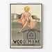 Poster pubblicitario vintage Wood-Milne con tacchi in gomma fissa
