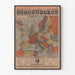 Poster vintage Europa - Nuove frontiere e stati del Trattato di Versailles
