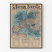 Poster Carta Storica dell'Europa Nuova dopo il Trattato di Versailles