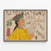 Poster vintage di Li Hung Chang che legge un giornale domenicale — quadro incorniciato alla parete