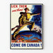 Poster patriottico militare vintage Come On Canada
