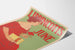 Poster vintage Lippincott's giugno con donna in abito rosso