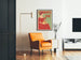 Poster vintage Lippincott's giugno con donna in abito rosso