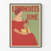 Poster vintage Lippincott's giugno con donna in abito rosso