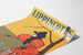 Poster vintage Lippincott's novembre con elegante in cappotto rosso