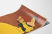 Poster vintage Lippincott's ottobre con donna in abito giallo