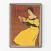 Poster vintage Lippincott's ottobre con donna in abito giallo