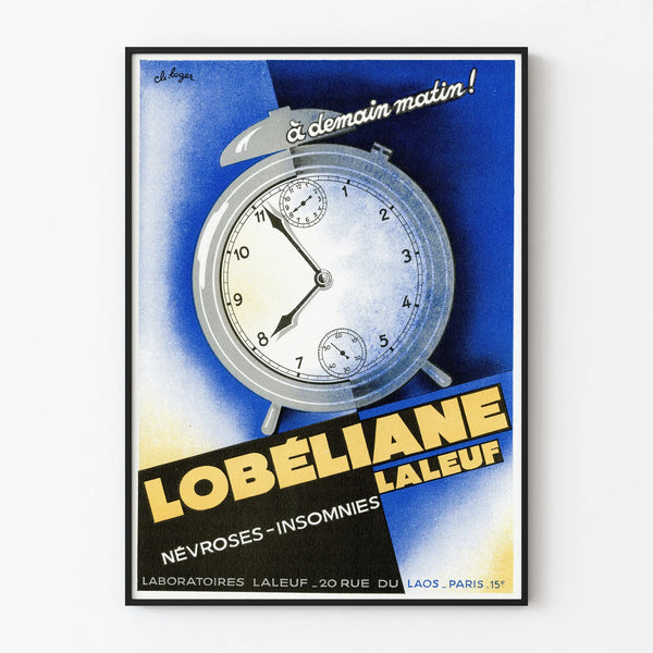 Poster pubblicitario vintage Lobéliane dei Laboratori Laleuf