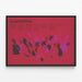 Poster Logarhythms - Decorazione Murale Moderna Rossa e Viola — quadro incorniciato alla parete