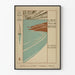 Poster vintage Love and Rocks paesaggio costiero