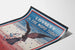 Poster vintage patriottico Aquila e Campana della Libertà