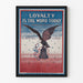 Poster vintage patriottico Aquila e Campana della Libertà