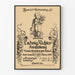 Poster vintage dell'esposizione Ludwig Richter al Museo delle Arti di Basilea