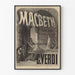 Poster vintage dell'opera Macbeth di C. Verdi