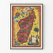 Poster vintage mappa di Madagascar - Superficie e risorse naturali