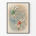 Poster artista - Performers maschili al trapezio vintage