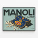 Poster pubblicitario vintage Manoli Limit — quadro incorniciato alla parete