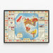 Poster Mappa del Mondo durante la Seconda Guerra Mondiale - Carta Storica Murale — quadro incorniciato alla parete