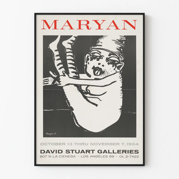 Poster della mostra Maryan 1964 - Gallerie David Stuart Los Angeles