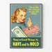 Poster vintage Risparmio di guerra canadese