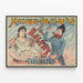 Poster Vintage Menus Plaisirs Louise Balty Rivista Taraboum — quadro incorniciato alla parete