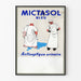Poster pubblicitario vintage Mictasol Blu antisettico urinario
