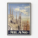 Poster rétro Milano Cattedrale decorativa